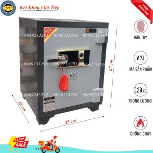 Két Sắt Vân Tay V71 - VT, Đen Ghi, Việt Tiệp, Nặng 130kg